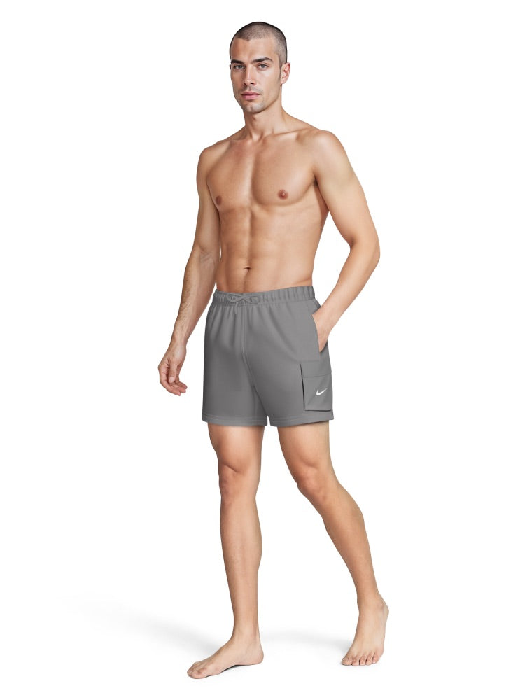 Nike Swim Voyage Essential Men's 5" Brief-Lined Volley Short - Cool Grey
