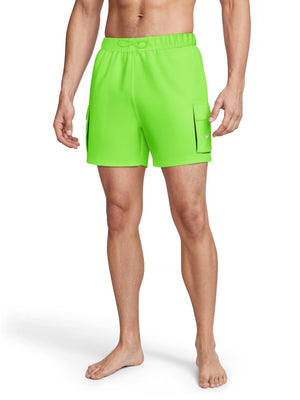 Nike Swim Voyage Essential Men's 5" Brief-Lined Volley Short - Voltage Green alternate image 1