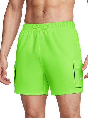 Nike Swim Voyage Essential Men's 5" Brief-Lined Volley Short - Voltage Green alternate image 2