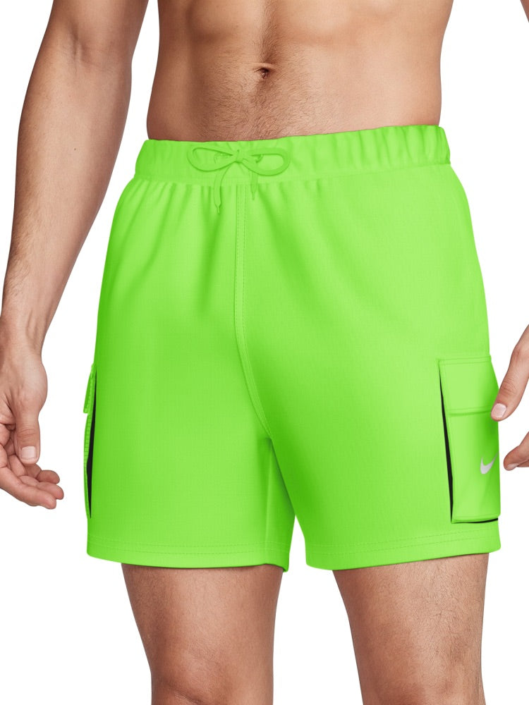 Nike Swim Voyage Essential Men's 5" Brief-Lined Volley Short - Voltage Green alternate image 2