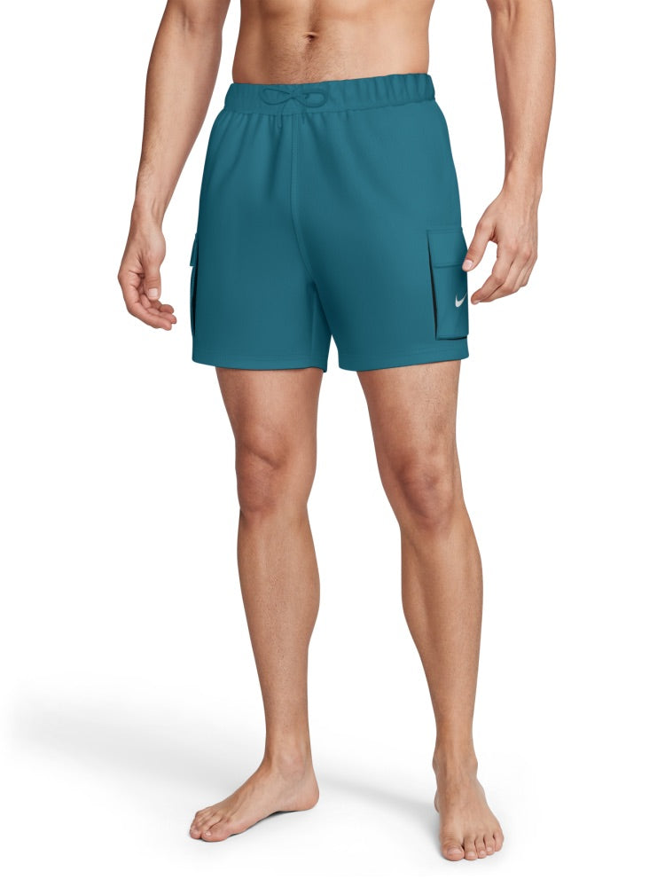 Nike Swim Voyage Essential Men's 5" Brief-Lined Volley Short - Green Abyss alternate image 1