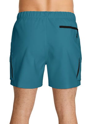 Nike Swim Voyage Essential Men's 5" Brief-Lined Volley Short - Green Abyss alternate image 3