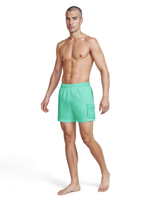 Nike Swim Voyage Essential Men's 5" Brief-Lined Volley Short - Bleached Turq