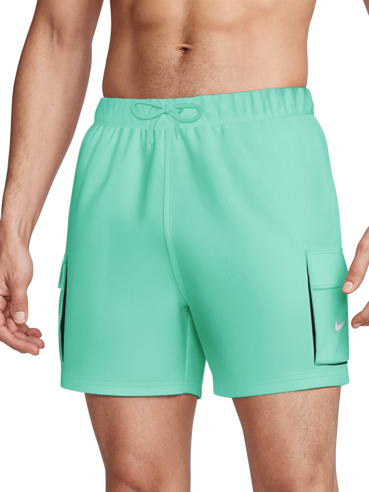 Nike Swim Voyage Essential Men's 5" Brief-Lined Volley Short - Bleached Turq alternate image 2
