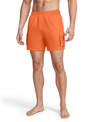 Nike Swim Voyage Essential Men's 5" Brief-Lined Volley Short - Turf Orange alternate image 1