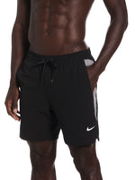 Nike Swim Contend Essential Men's 7" Brief-Lined Volley Short - Black