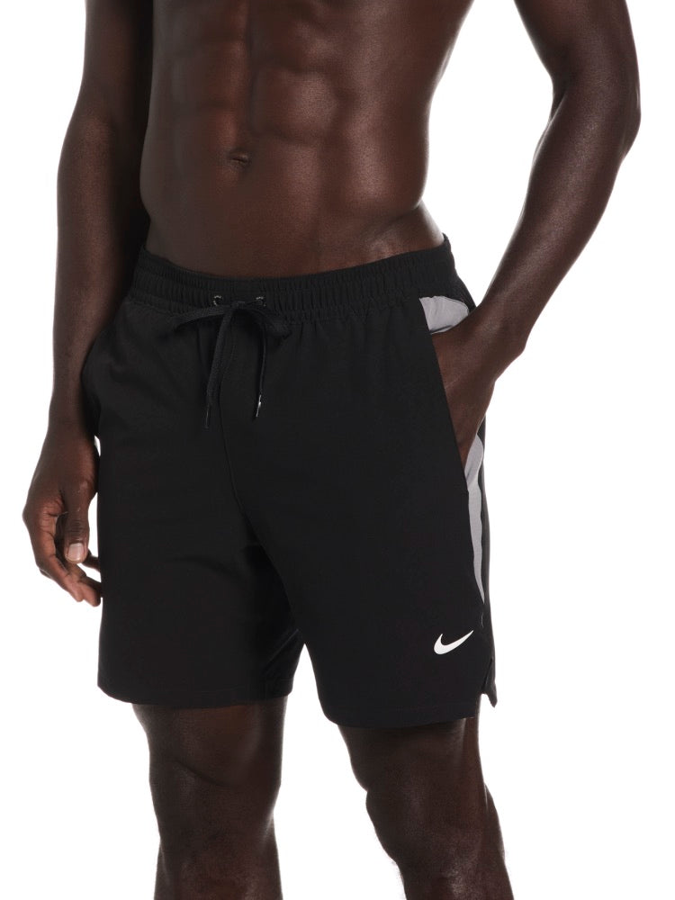 Nike Swim Contend Essential Men's 7" Brief-Lined Volley Short - Black