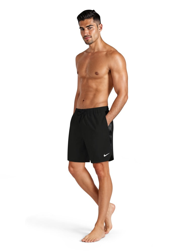 Nike Swim Contend Men's 7" Brief-Lined Volley Short - Black