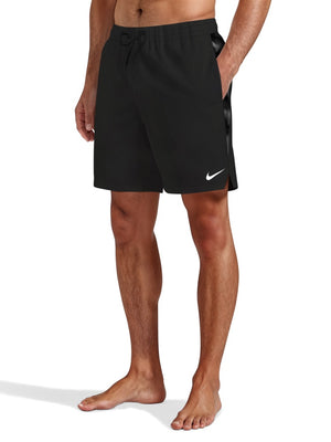Nike Swim Contend Men's 7" Brief-Lined Volley Short - Black alternate image 1