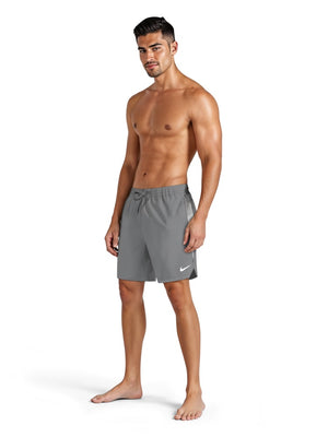 Nike Swim Contend Men's 7" Brief-Lined Volley Short - Cool Grey