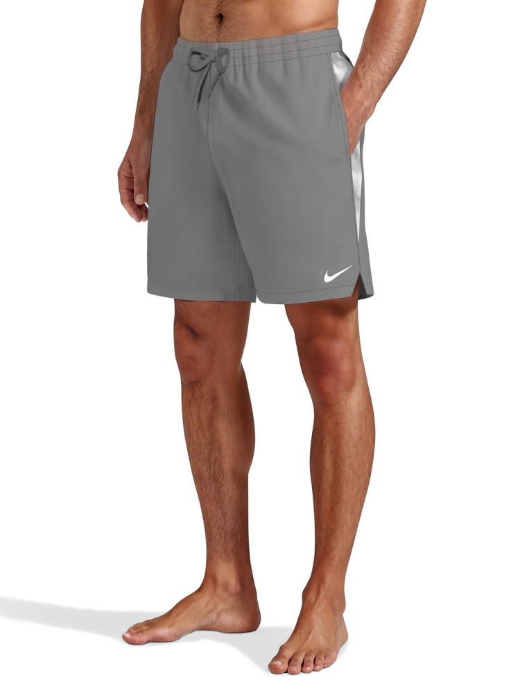 Nike Swim Contend Men's 7" Brief-Lined Volley Short - Cool Grey alternate image 1