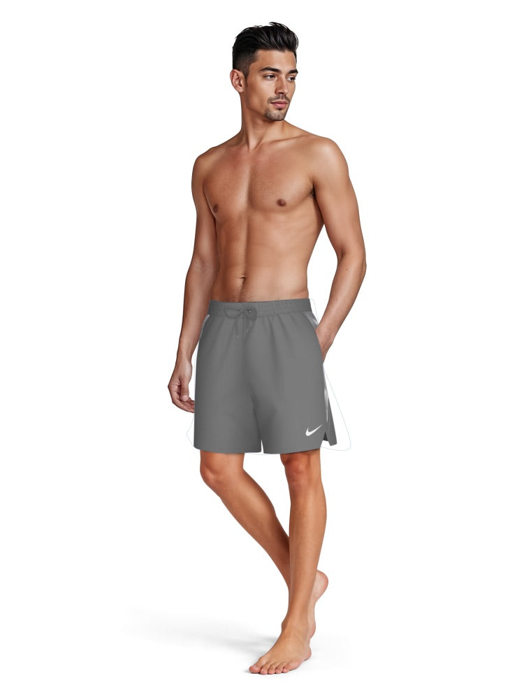 Nike Swim Contend Men's 5" Brief-Lined Volley Short - Cool Grey