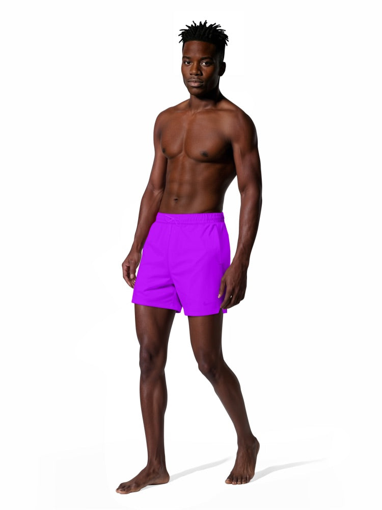 Nike Swim Fadeaway Essential Men's 5" Brief-Lined Volley Short - Bright Violet