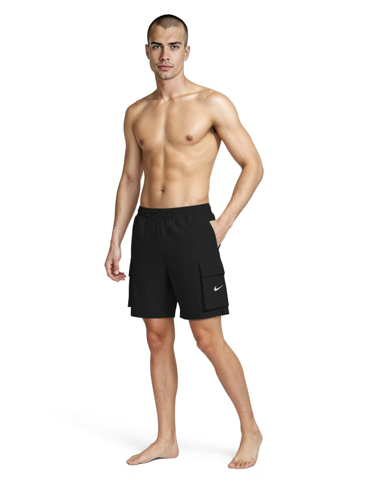 Nike Swim Voyage Prm Men's 7" Fully Lined Volley Short - Black