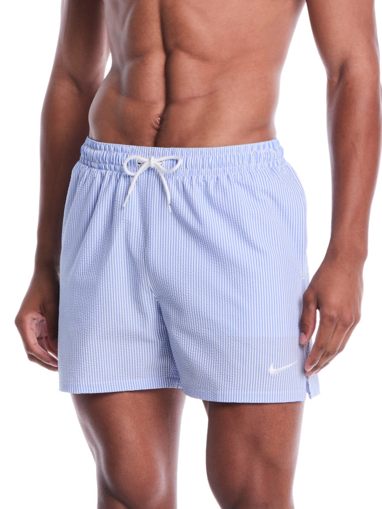 Nike Swim Breaker Men's Ripple Texture 5" Brief-Lined Volley Short - Blue Crystal