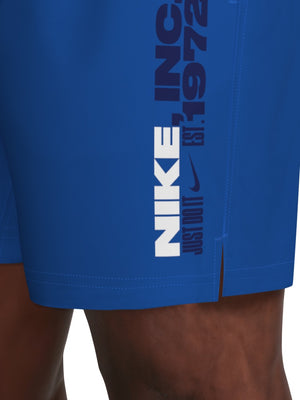 Nike Swim Breaker Men's 7" Fully Lined Volley Short - Blue Crystal alternate image 4