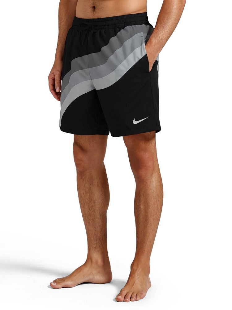 Nike Swim Breaker Men's 7" Brief-Lined Volley Short - Black alternate image 1