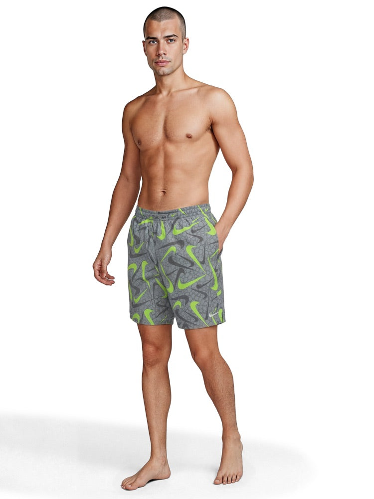 Nike Swim Breaker Men's 7" Brief-Lined Volley Short - Wolf Grey