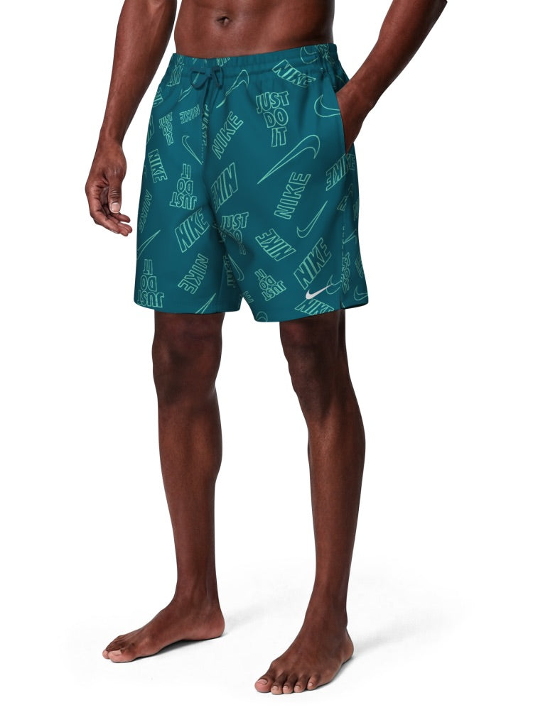 Nike Swim Breaker Men's 7" Brief-Lined Volley Short - Green Abyss alternate image 1