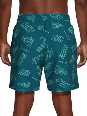 Nike Swim Breaker Men's 7" Brief-Lined Volley Short - Green Abyss alternate image 3