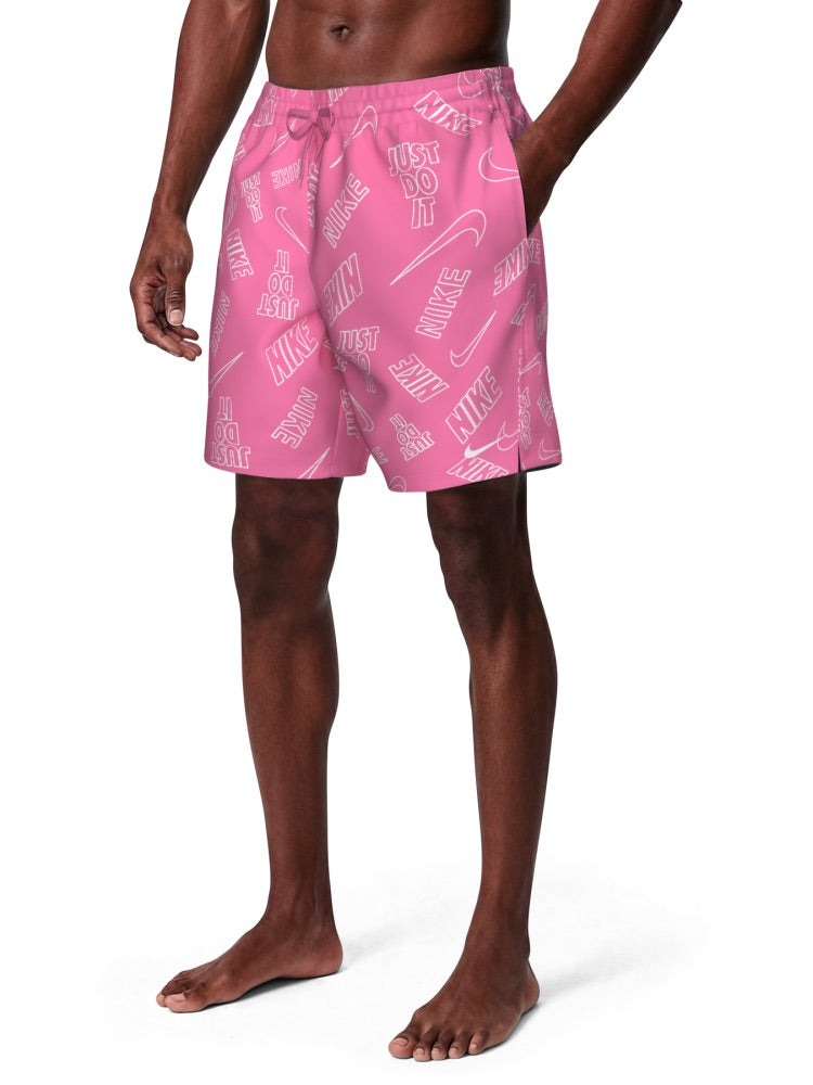 Nike Swim Breaker Men's 7" Brief-Lined Volley Short - Pink Glow