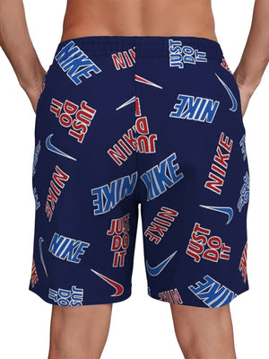 Nike Swim Breaker Men's 7" Brief-Lined Volley Short - Blue/Red alternate image 3