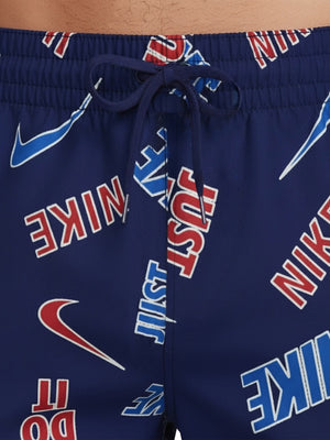 Nike Swim Breaker Men's 7" Brief-Lined Volley Short - Blue/Red alternate image 4