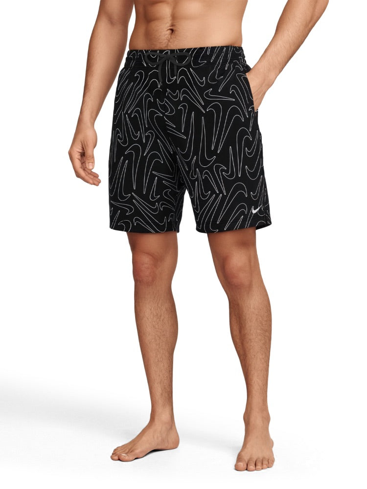 Nike Swim Breaker Men's 7" Brief-Lined Volley Short - Black alternate image 1