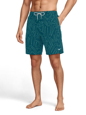 Nike Swim Breaker Men's 7" Brief-Lined Volley Short - Green Abyss alternate image 1