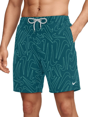 Nike Swim Breaker Men's 7" Brief-Lined Volley Short - Green Abyss alternate image 2