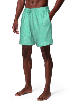 Nike Swim Breaker Men's 7" Brief-Lined Volley Short - Bleached Turq alternate image 1