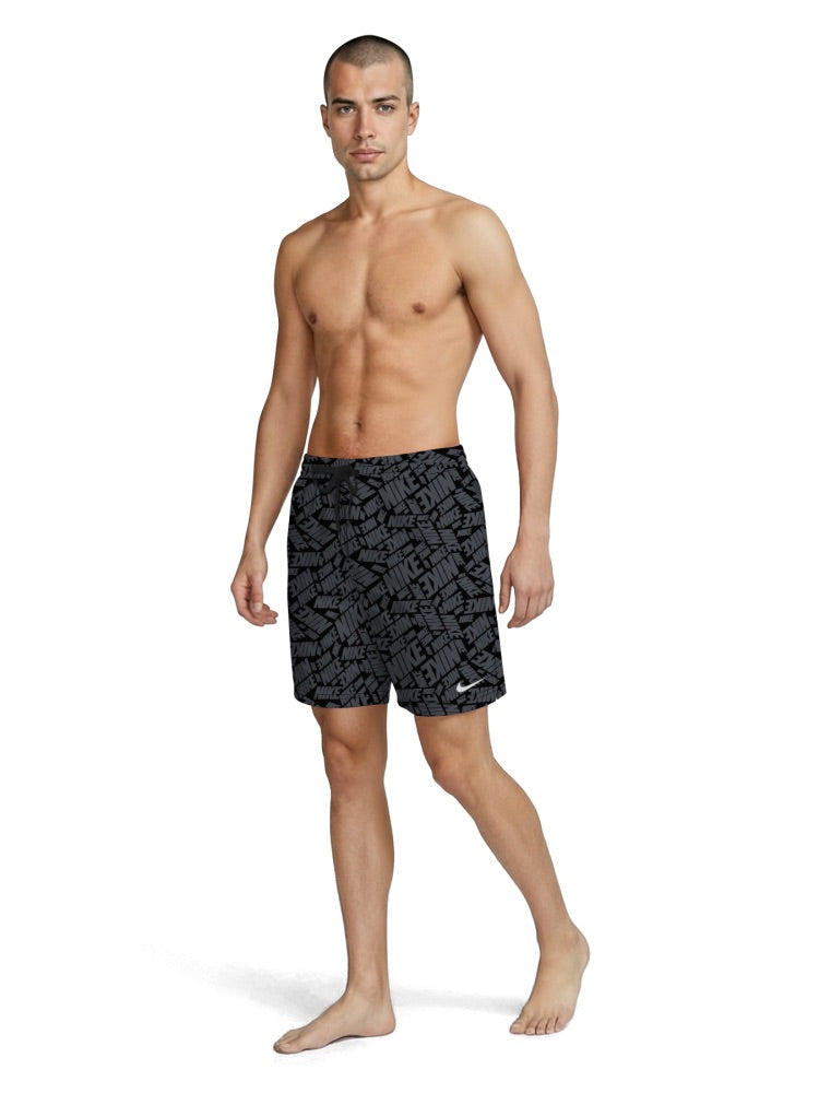 Nike Swim Breaker Men's 7" Brief-Lined Volley Short - Black