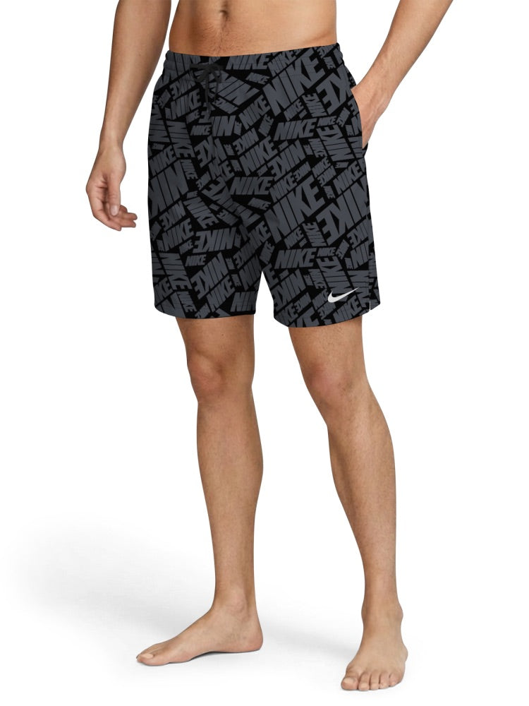 Nike Swim Breaker Men's 7" Brief-Lined Volley Short - Black alternate image 1