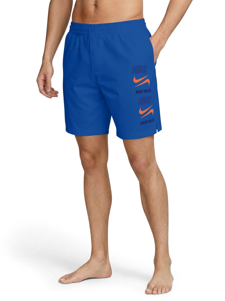 Nike Swim Breaker Men's 7" Brief-Lined Volley Short - Blue Crystal alternate image 1