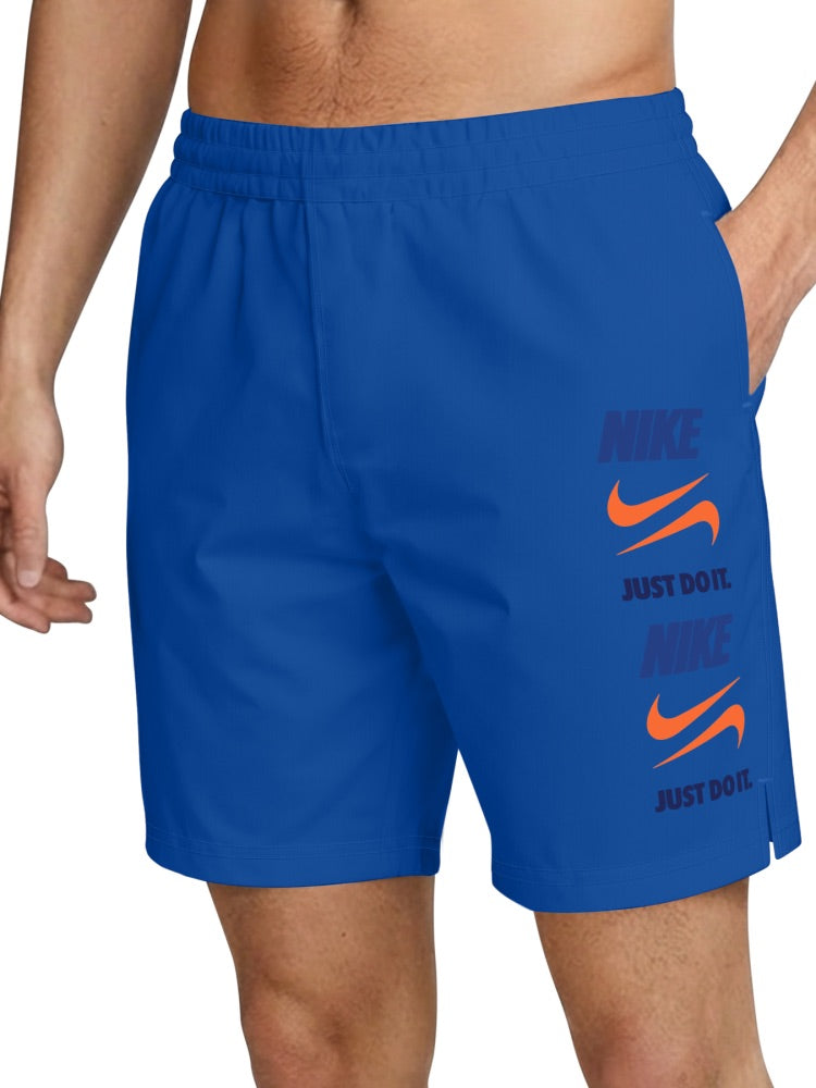 Nike Swim Breaker Men's 7" Brief-Lined Volley Short - Blue Crystal alternate image 2