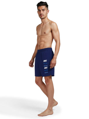 Nike Swim Breaker Men's 7" Brief-Lined Volley Short - Midnight Navy