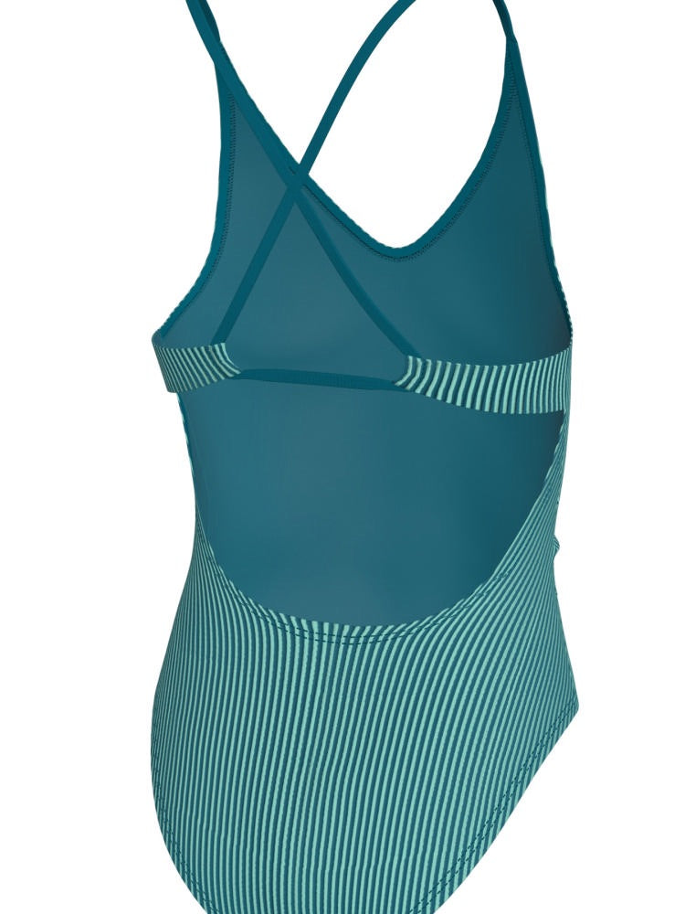 Nike Swim Big Kids' (Girls') Ripple Texture Lace Up One Piece - Bleached Turq alternate image 1