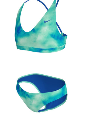 Nike Swim Big Kids' (Girls') Lace Up Bikini Set - Bleached Turq