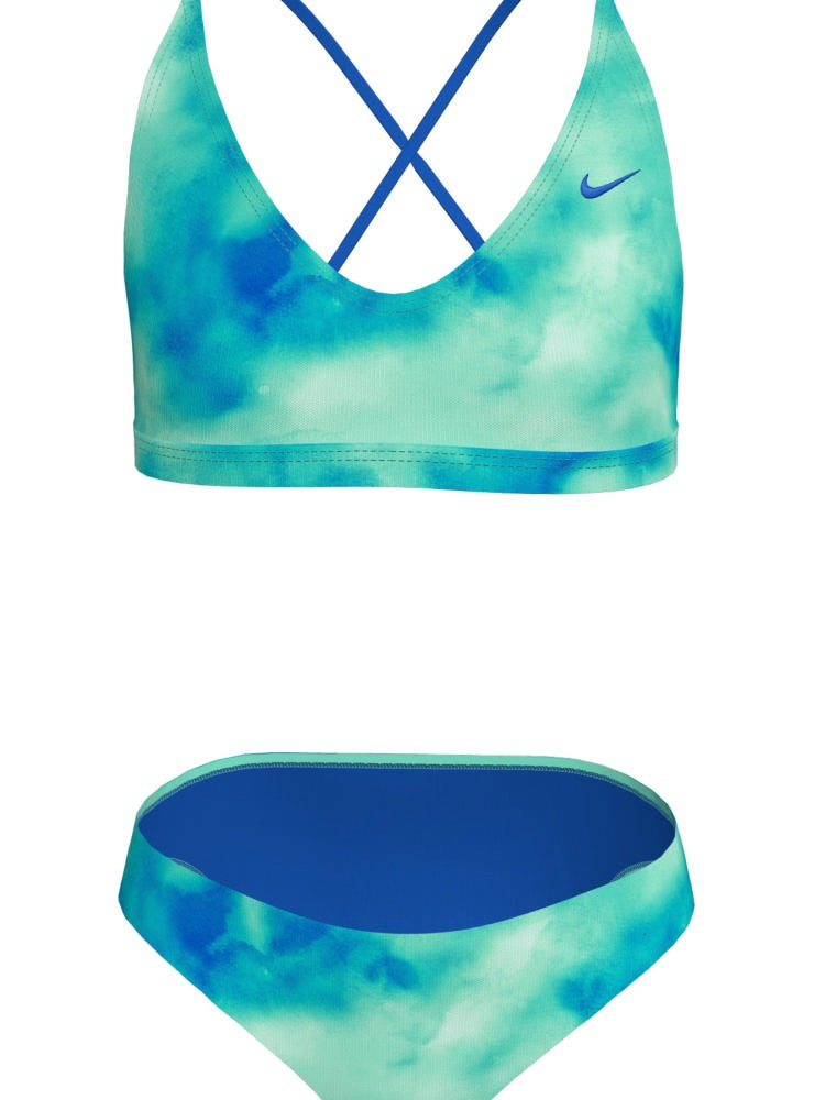 Nike Swim Big Kids' (Girls') Lace Up Bikini Set - Bleached Turq alternate image 2