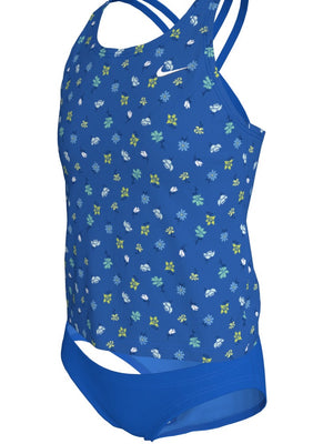 Nike Swim Big Kids' (Girls') Spiderback Tankini Set - Blue Crystal
