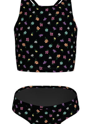 Nike Swim Big Kids' (Girls') Spiderback Midkini Set - Jet Black alternate image 2