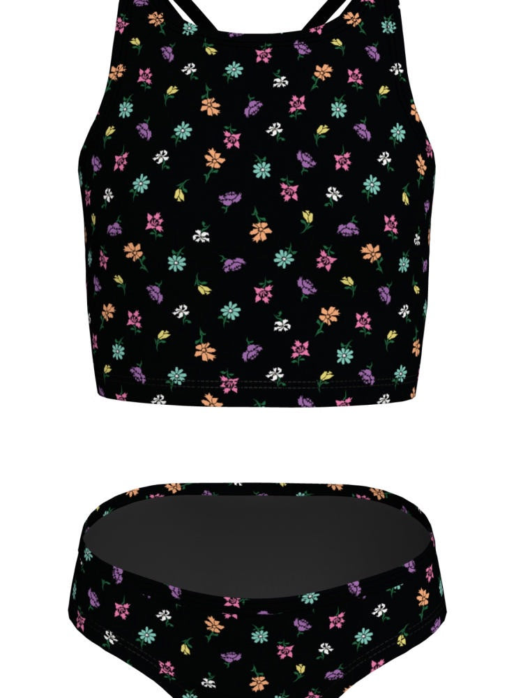 Nike Swim Big Kids' (Girls') Spiderback Midkini Set - Jet Black alternate image 2