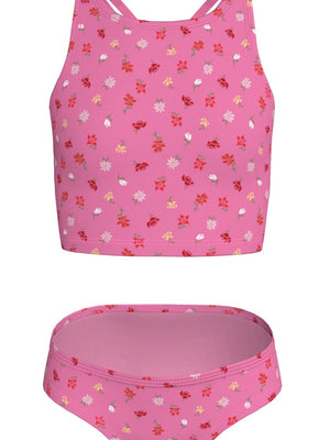 Nike Swim Big Kids' (Girls') Spiderback Midkini Set - Pink Glow alternate image 2