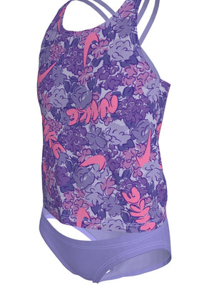 Nike Swim Big Kids' (Girls') Spiderback Tankini Set - Light Thistle