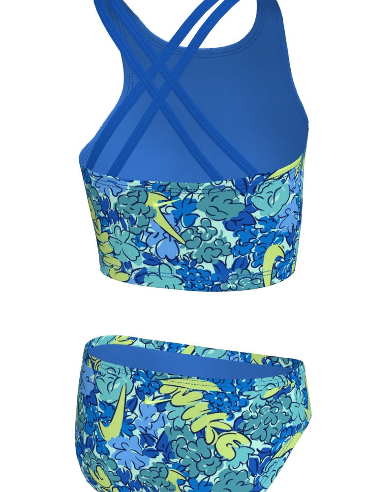 Nike Swim Big Kids' (Girls') Spiderback Midkini Set - Blue Crystal alternate image 1