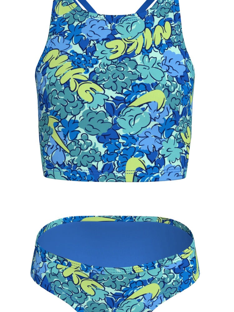 Nike Swim Big Kids' (Girls') Spiderback Midkini Set - Blue Crystal alternate image 2