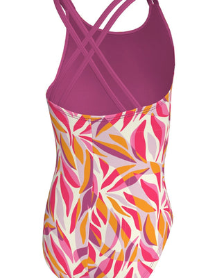 Nike Swim Big Kids' (Girls') Spiderback One Piece - Desert Pink alternate image 1