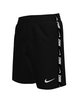 Nike Swim Breaker Logo Tape Big Kids' (Boys') 7" Brief-Lined Volley Short - Black