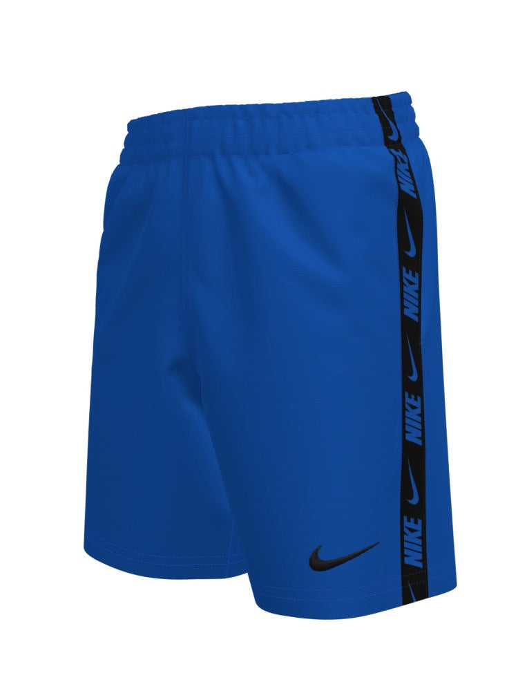 Nike Swim Breaker Logo Tape Big Kids' (Boys') 7" Brief-Lined Volley Short - Blue Crystal
