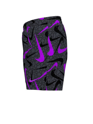 Nike Swim Breaker Big Kids' (Boys') 4" Brief-Lined Volley Short - Black alternate image 1